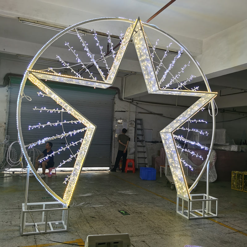 Giant Pre-Lit LED Archway Walk-Through Star