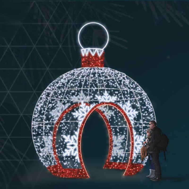 Giant Pre-Lit LED Walk-Through Snowflake Ornament