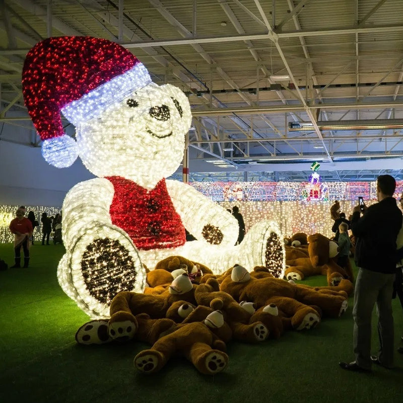 Giant Pre-Lit LED Smiling Polar Bear