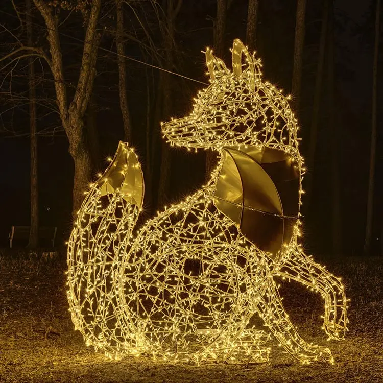 Giant Pre-Lit LED Wolf