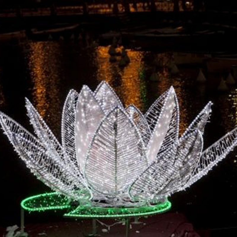 Giant Pre-Lit LED Floating Lotus