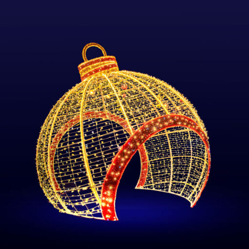 Giant Pre-Lit LED Walk-Through Two-Toned Ornament