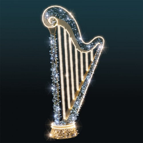 Giant Pre-Lit LED Harp