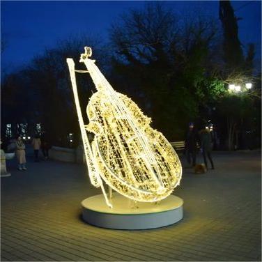 Giant Pre-Lit LED Cello