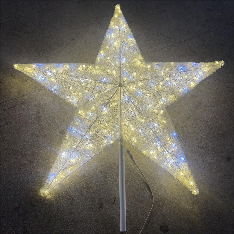 Giant Tree Topper Pre-Lit LED Two Toned Star