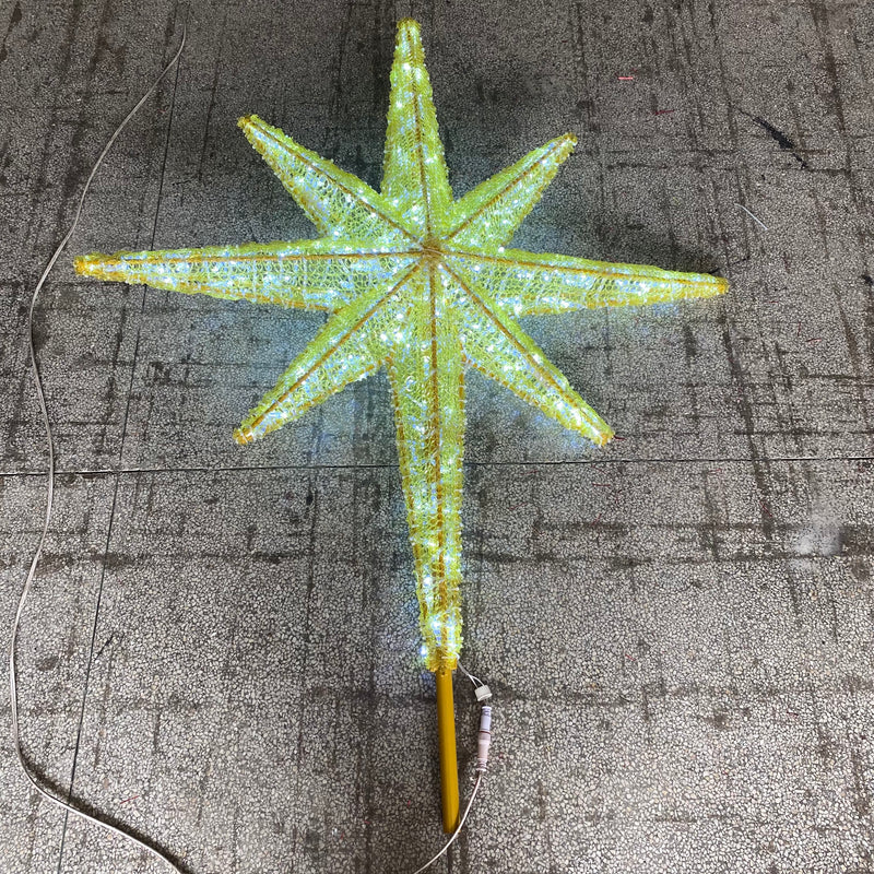 Giant Tree Topper Pre-Lit LED 3D Pointed Star