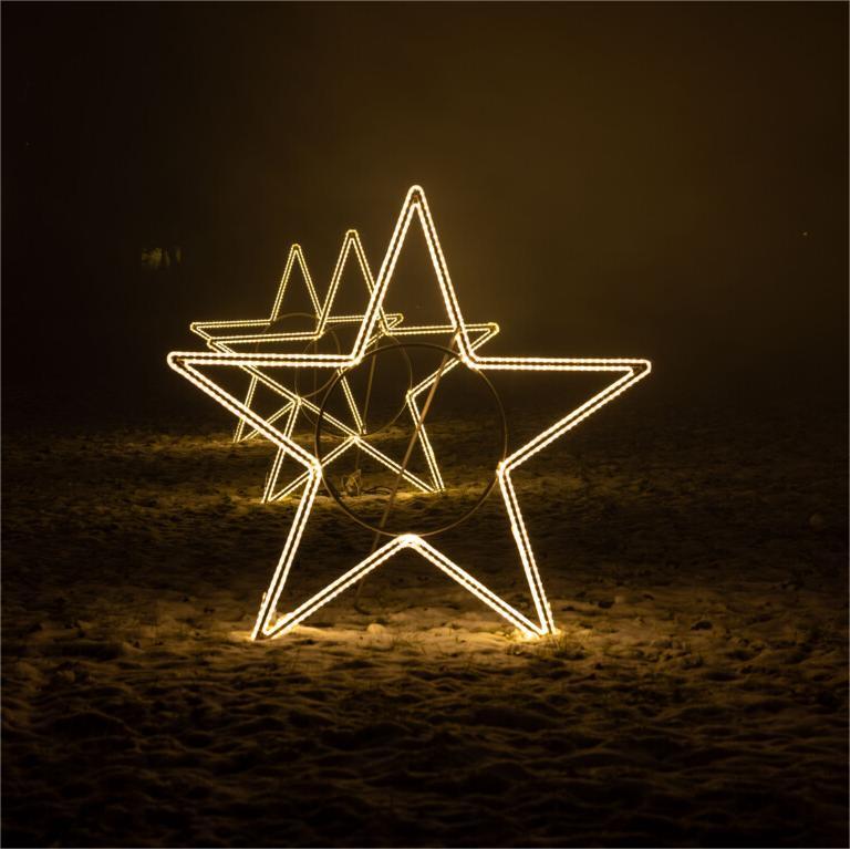 Giant Pre-Lit LED Hollow Star