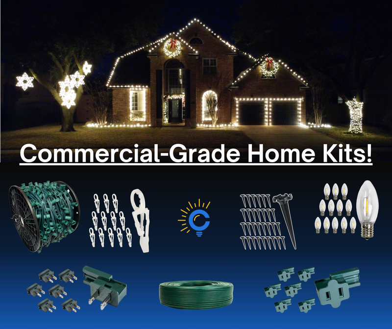 Commercial C9 Christmas Light Install Kits