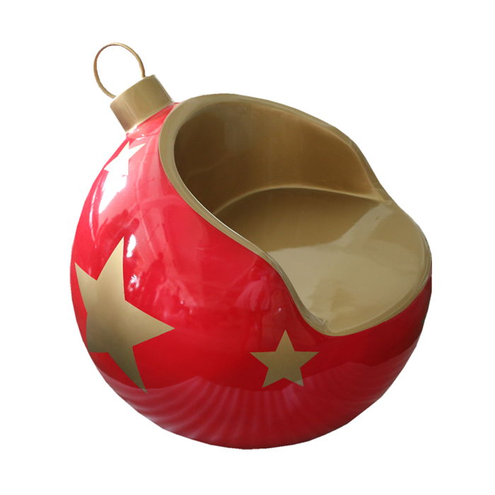 Giant Fiberglass Christmas Ornament Seat