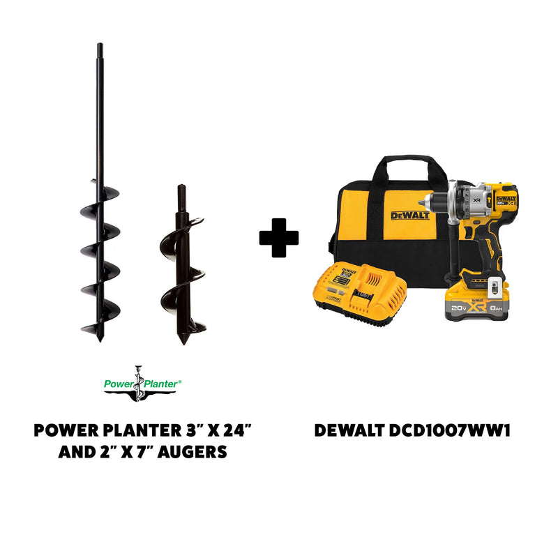 Easy Dig Gardener Starter Bundle (2" x 7" and 3" x 24" plus DEWALT DCD1007WW1)