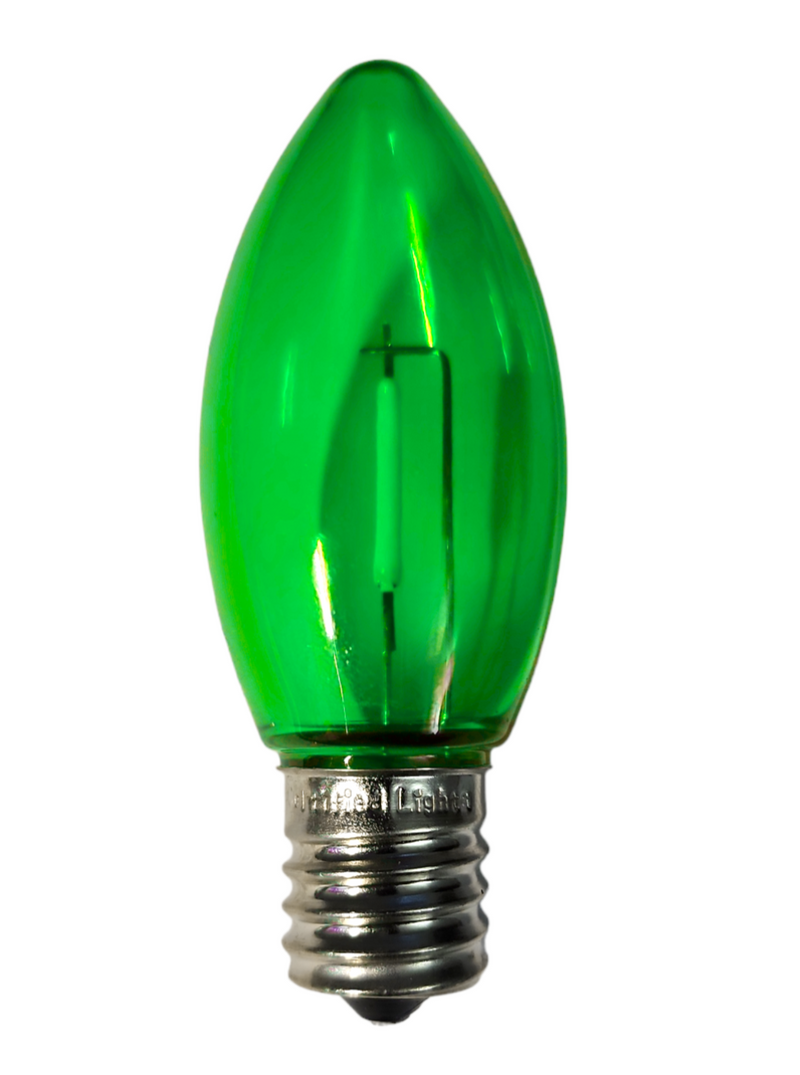 Picture of green C9 plastic led bulbs