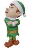 Giant Fiberglass Naughty Christmas Elf