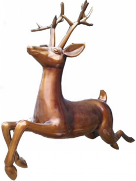 Giant Fiberglass Prancing Reindeer