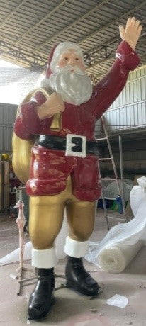 Giant Fiberglass Waving Santa