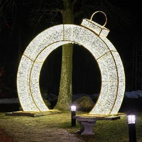 Giant Pre-Lit LED Bold Ornament Archway