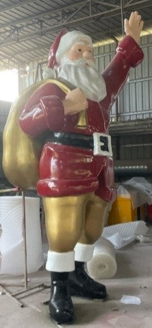 Giant Fiberglass Waving Santa