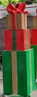 Giant Fiberglass 3 Gift Box Stack