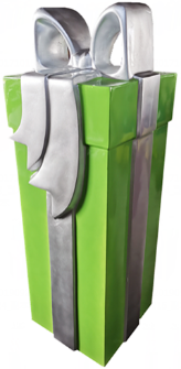 Giant Fiberglass Tall Gift Box