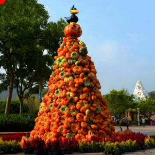 Giant Fiberglass Pumpkin Tree