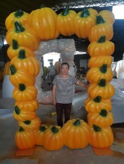 Giant Fiberglass Pumpkin Photo Op