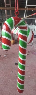 Giant Fiberglass Candy Cane Ornament