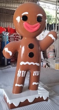 Giant Fiberglass 3D Gingerbread Man