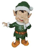 Giant Fiberglass Giggling Christmas Elf