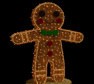 Giant Pre-Lit LED Gingerbread Boy