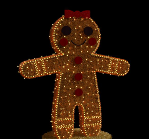 Giant Pre-Lit LED Gingerbread Girl