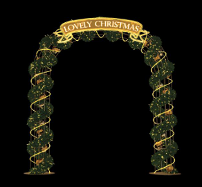 Giant Pre-Lit LED Garland Arch