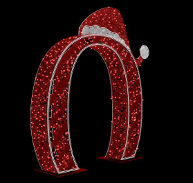 Giant Pre-Lit LED Santa Hat Arch