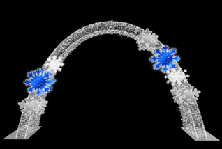 Giant Pre-Lit LED Wide Snowflake Arch