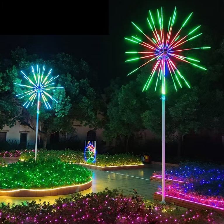 Giant Pre-Lit LED Fireworks Light RGB