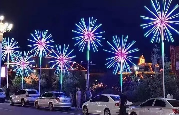 Giant Pre-Lit LED Fireworks RGB