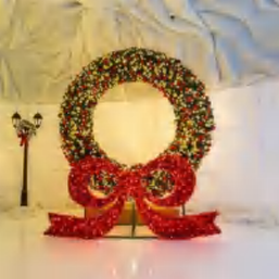 Giant Pre-Lit LED Wreath Photo Op