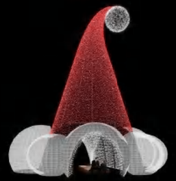 Giant Pre-Lit LED Walk-Through Santa Hat