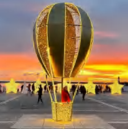 Giant Pre-Lit LED Hot Air Balloon