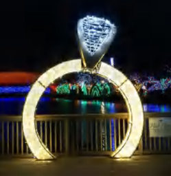 Giant Pre-Lit LED Diamond Ring Archway