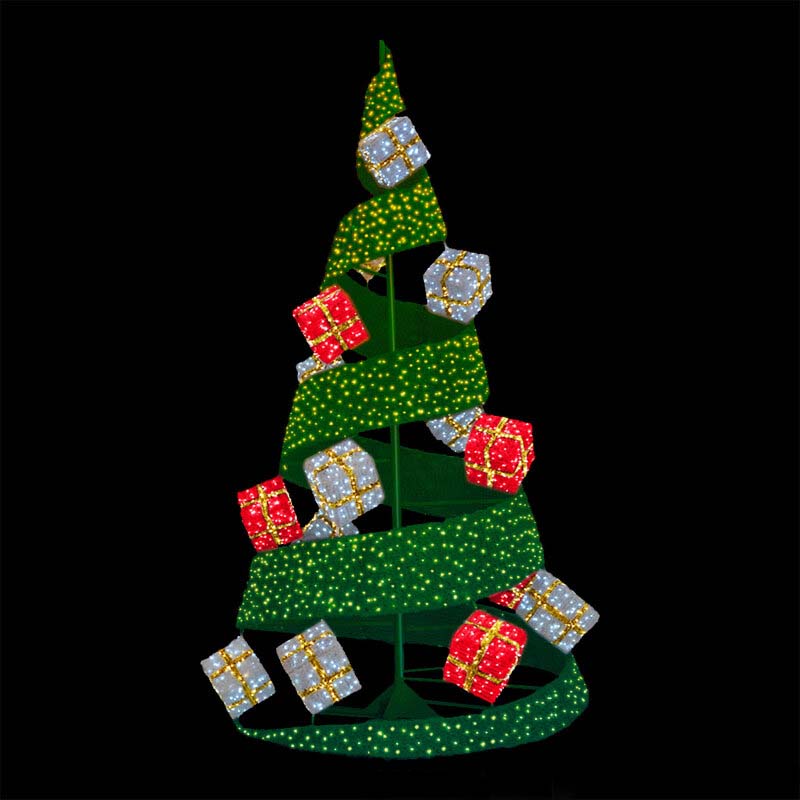 Giant Pre-Lit LED Gift Box Tree