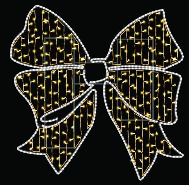 2D Pre-Lit LED Dazzling Bow