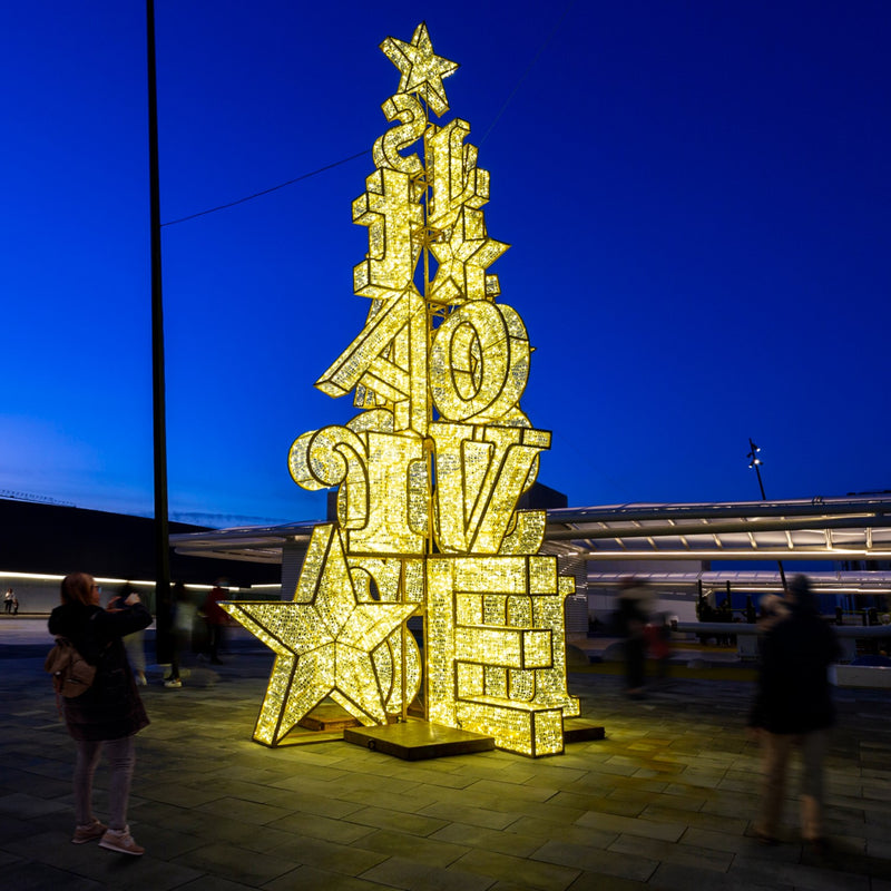 Giant Pre-Lit LED Stars Love Tree