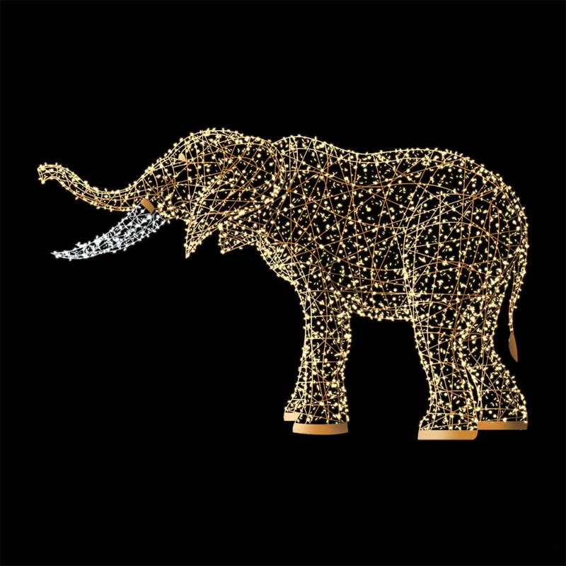 Giant Pre-Lit LED Elephant
