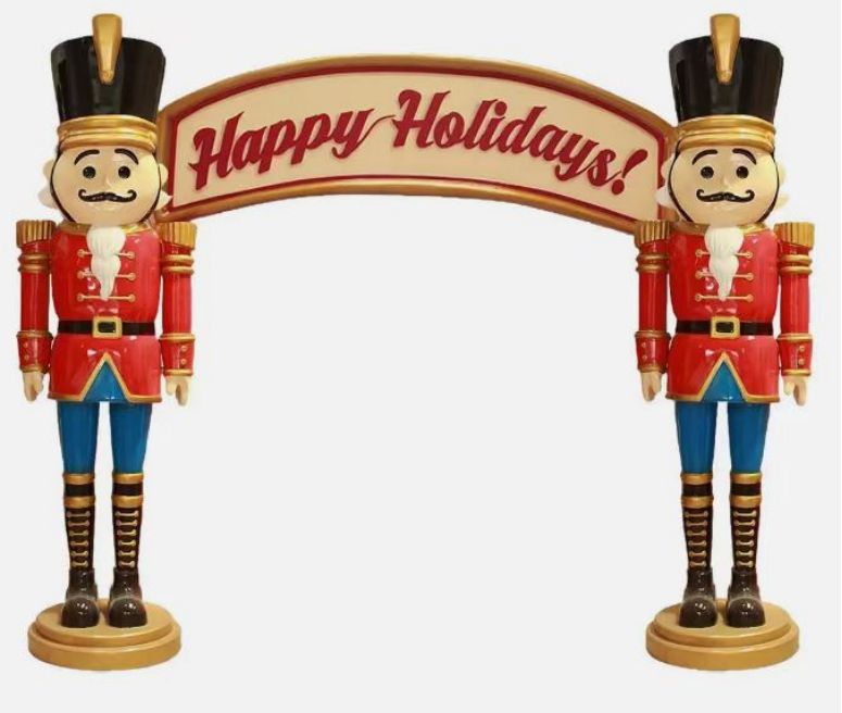 Giant Fiberglass Traditional Christmas Soldier Arch