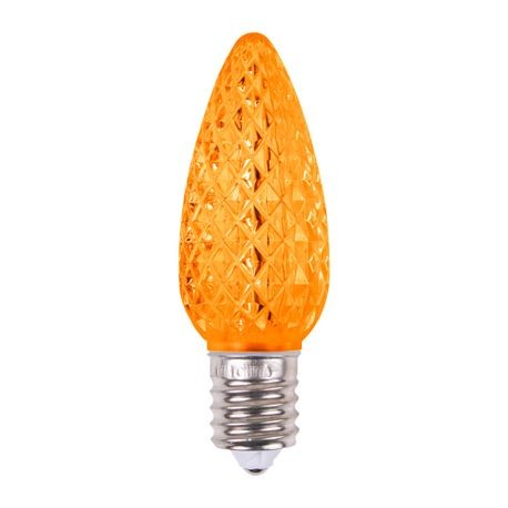 Picture of a orange faceted minleon c9 bulb