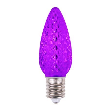 Picture of a purple faceted minleon c9 bulb