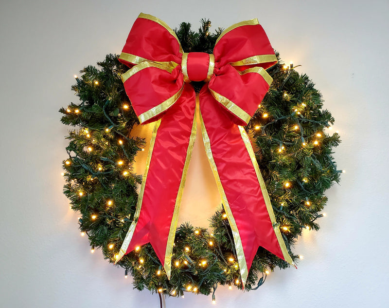 Certified Standard 36" Pre-Lit Oregon Fir Wreath, 100 Lights & 190 Tips