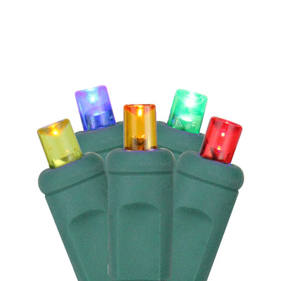 Close up picture of multi color led mini lights for Christmas